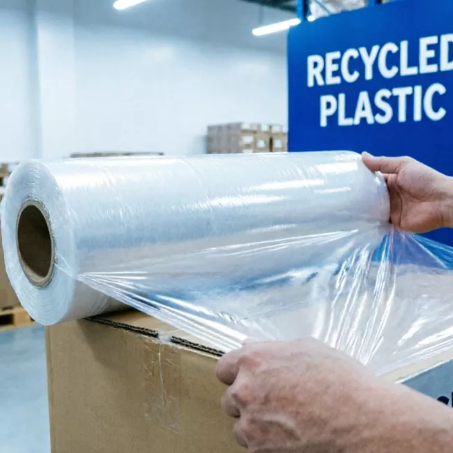 Film étirable en plastique recyclé